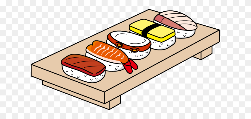 633x339 Nombres E Ilustraciones De Sushi Sabrosas Ilustraciones - Imágenes Prediseñadas De Rollo De Sushi