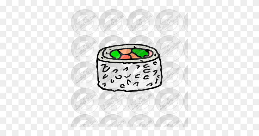 380x380 Sushi Picture For Classroom Therapy Use - Sushi Clipart PNG