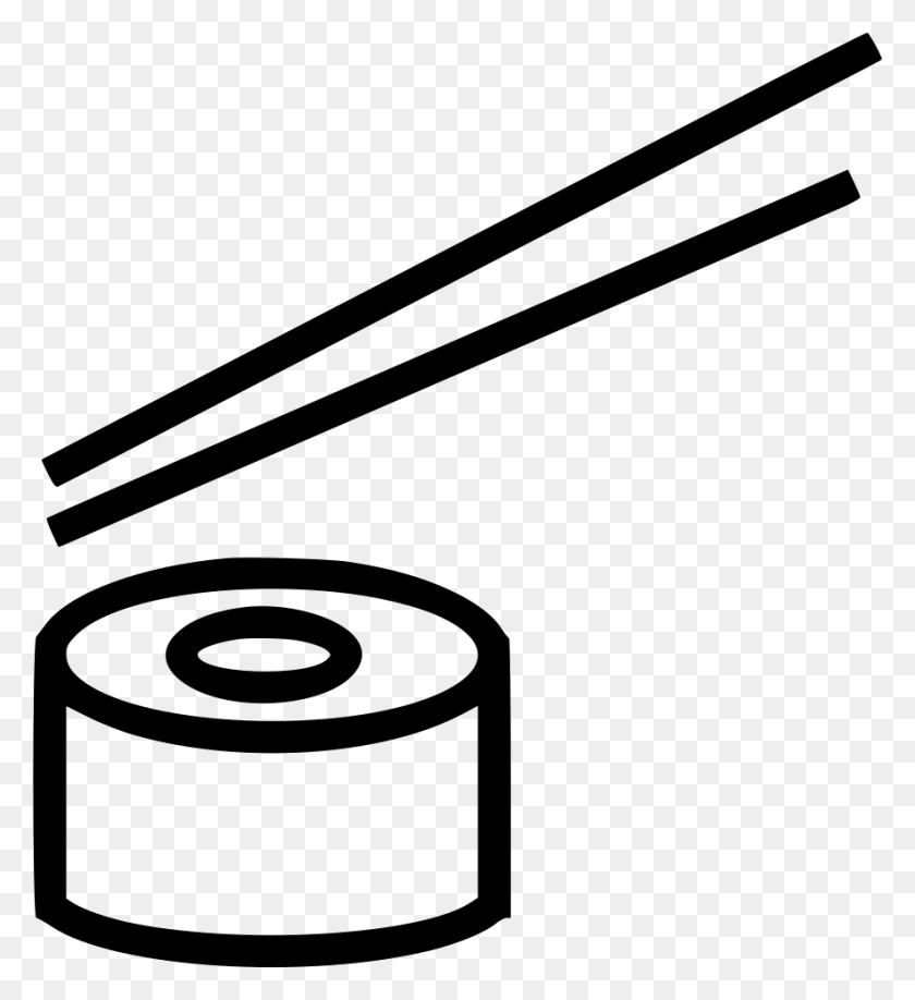 890x980 Sushi Roll Chopstick Png Icon Free Download - Chopstick PNG