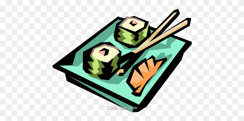 480x357 Sushi Royalty Free Vector Clip Art Illustration - Sushi Clipart