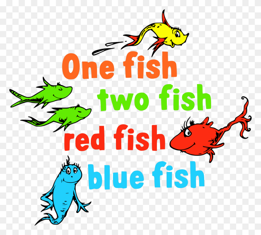 857x766 Svgs For Geeks! - One Fish Two Fish Clip Art