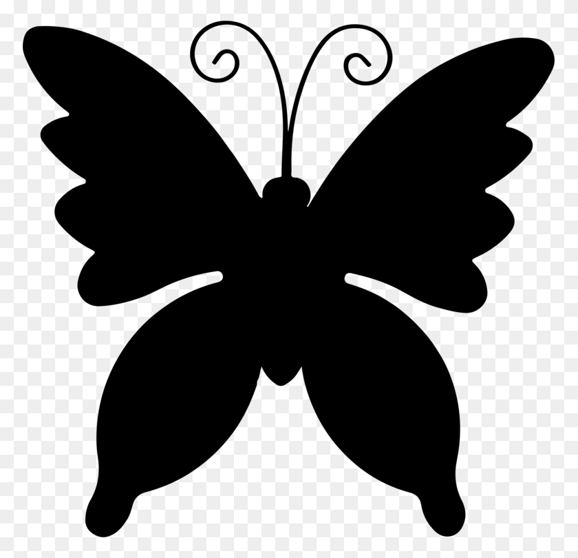 773x750 Swallowtail Butterfly Stencil Monarch Butterfly Template Free - Butterfly Outline Clipart