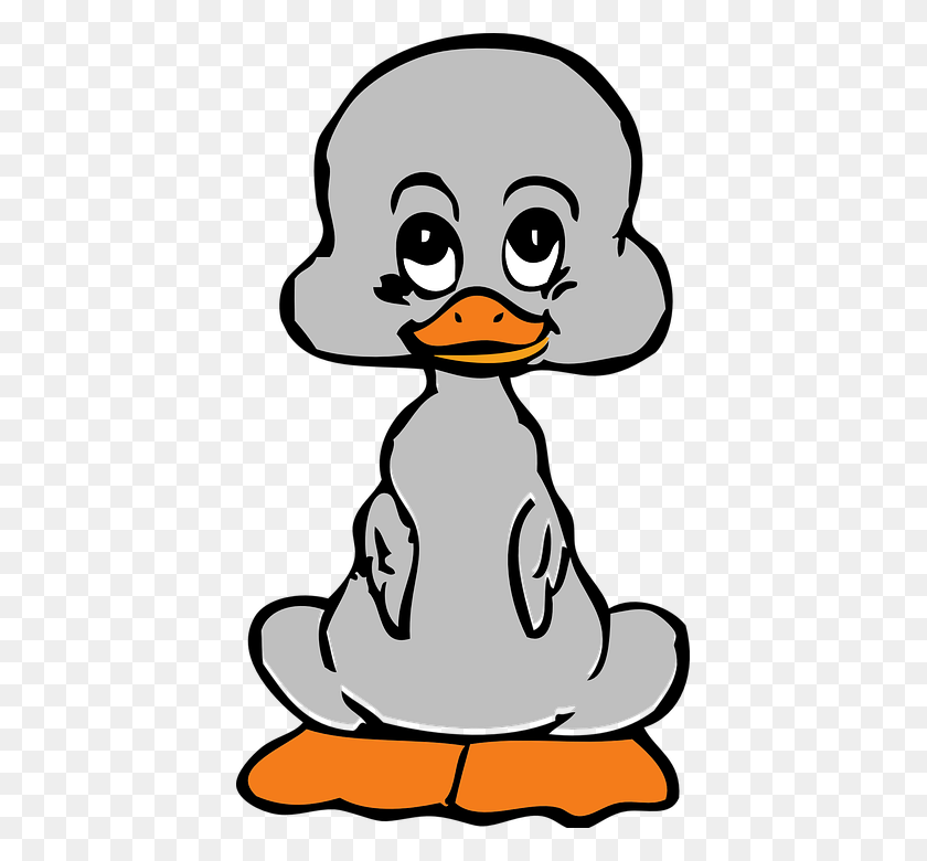 411x720 Swan Clipart Duckling - Cute Duck Clipart