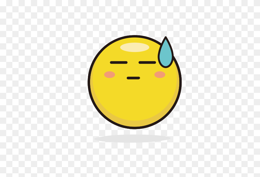 512x512 Пот, Холодный Пот, Значок Emoji В Png И Векторном Формате Бесплатно - Sweat Emoji Png