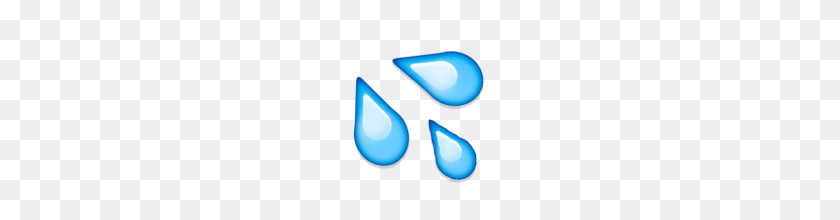 160x160 Gotas De Sudor Emoji En Apple Ios - Mojado Emoji Png