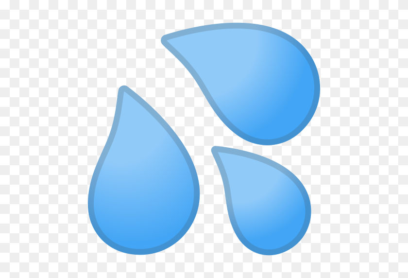 512x512 Sweat Droplets Icon Noto Emoji Clothing Objects Iconset Google - Sweat Drop PNG