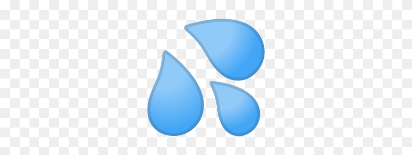 256x256 Sweat Droplets Icon Noto Emoji Clothing Objects Iconset Google - Sweat PNG