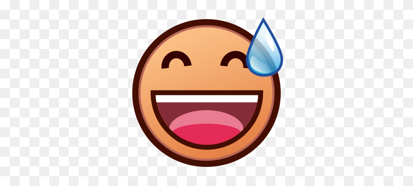 320x320 Sweat Smile - Sweat Emoji PNG