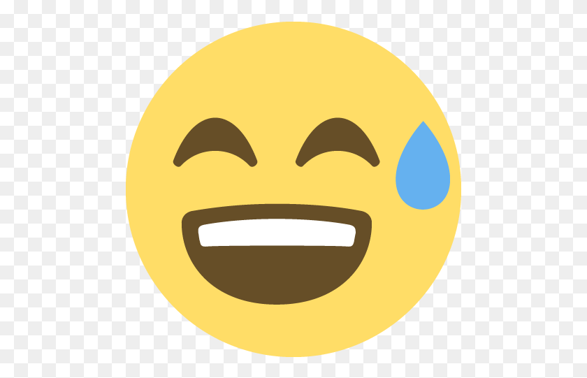 482x481 Sweating Emoji Cliparts - Sweat Emoji PNG