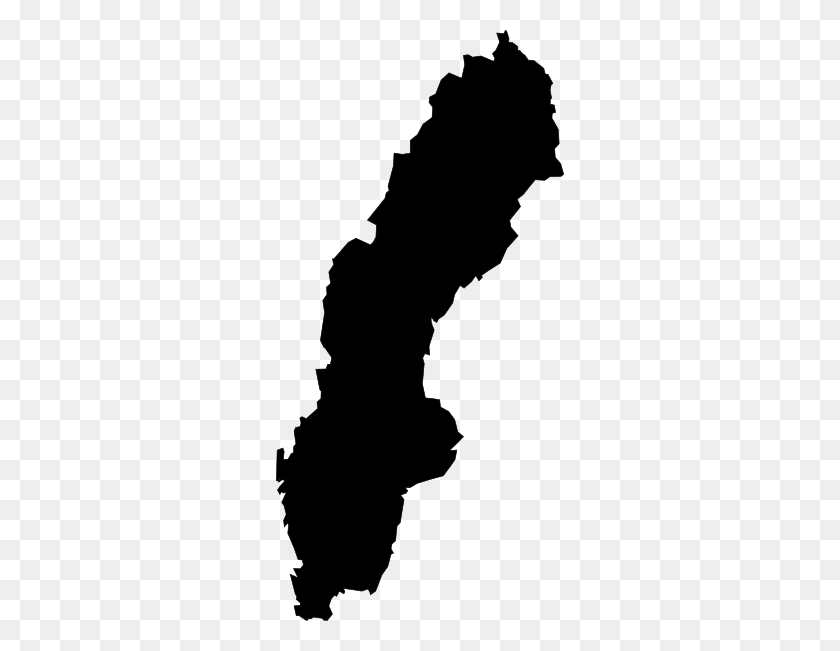 288x591 Швеция Карта Картинки - Карта Мира Клипарт Черный И Белый