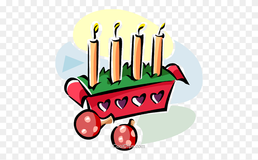 480x461 Swedish Advent Candles Royalty Free Vector Clip Art Illustration - Sweden Clipart