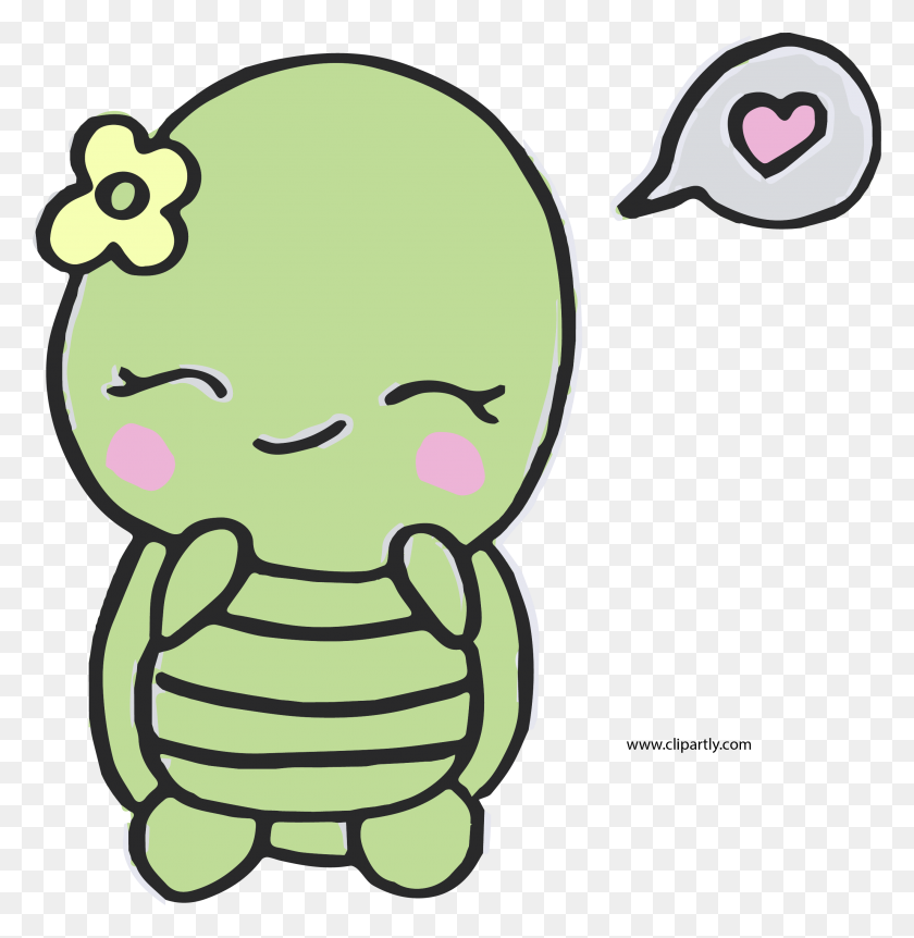 2624x2700 Sweet And Cute Turtle Easy Png Clipart - Turtle PNG