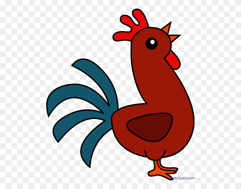 517x600 Sweet Clip Art - Rooster Clipart Black And White