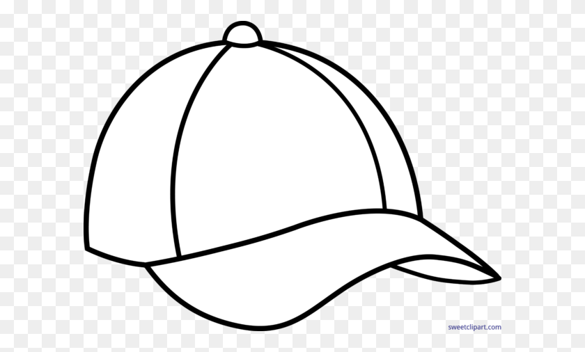600x446 Sweet Clip Art - Baseball Hat Clipart Black And White