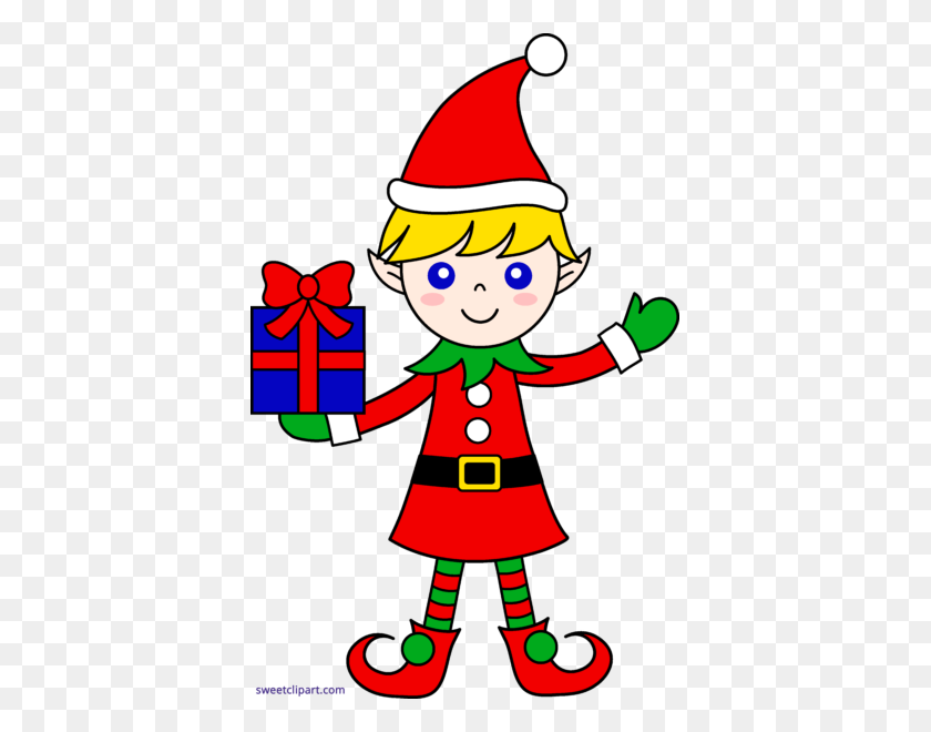 387x600 Sweet Clip Art - Free Christmas Elf Clipart
