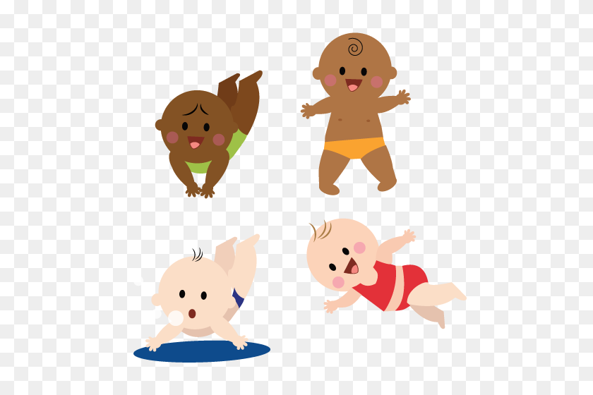 500x500 Swimming Clipart Baby Swimming - Kids Exercising Clipart