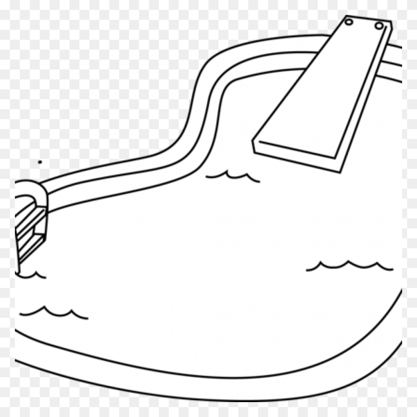 1024x1024 Плавательный Клипарт - Контурное Изображение Для Плавательного Бассейна