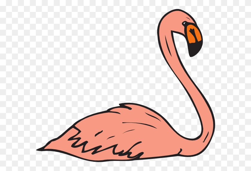 600x515 Imágenes Prediseñadas De Flamingo Nadando - Flamingo Clipart Png
