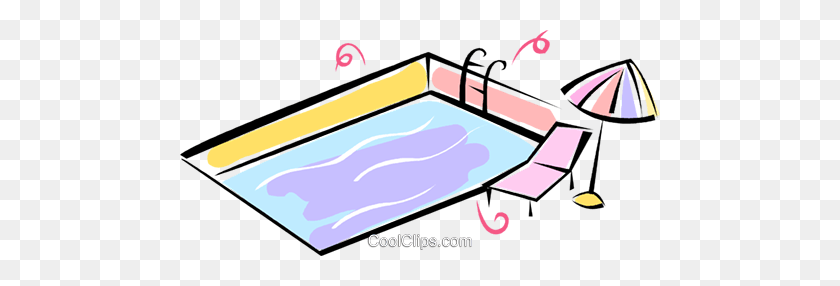 480x226 Swimming Pool Royalty Free Vector Clip Art Illustration - Pool Umbrella Clipart