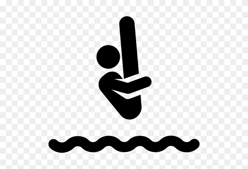 512x512 Swimming Pool, Sports, Jumping, Stick Man, Jump, Sport Icon - Swimming Pool Clipart Black And White