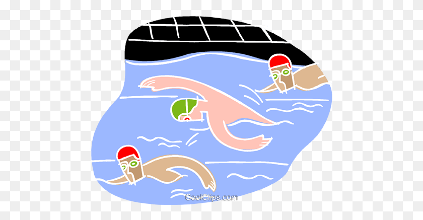 480x377 Гонка По Плаванию Роялти Бесплатно Векторные Иллюстрации - Отдых Клипарт