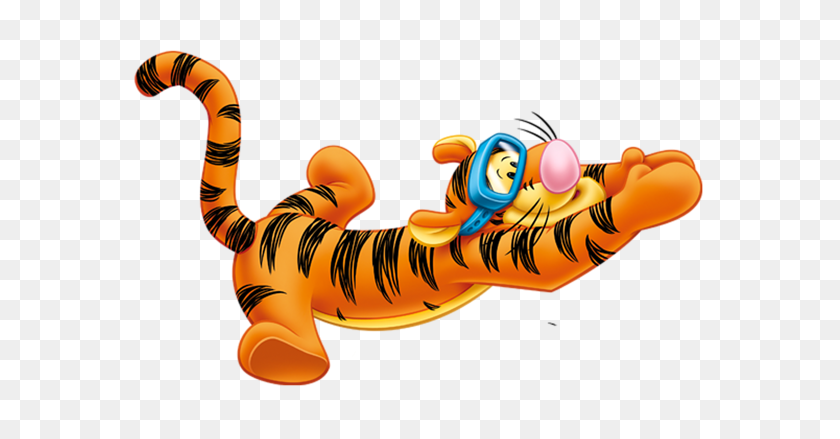 600x379 Swimming Tigger Winnie The Pooh Png Gallery - Swimming PNG