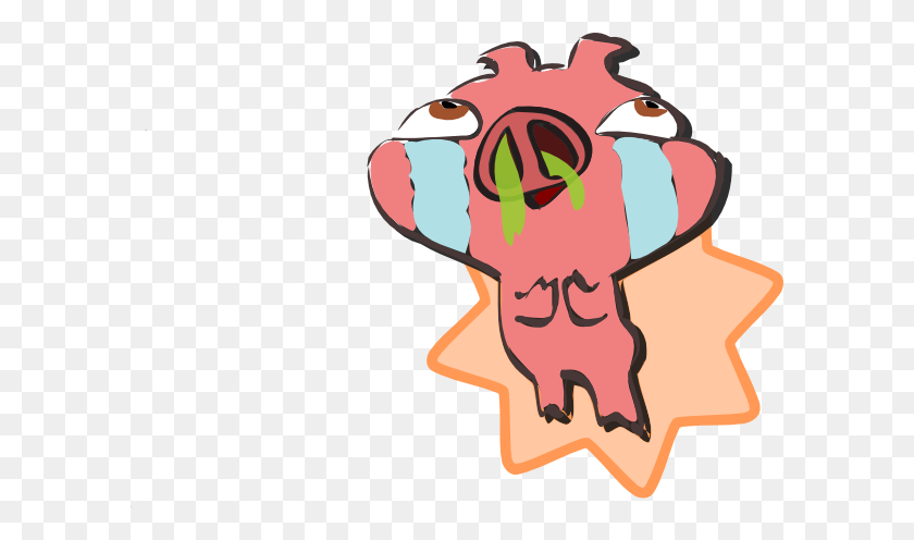 600x436 Swine Flu Pig Clip Art - Runny Nose Clipart