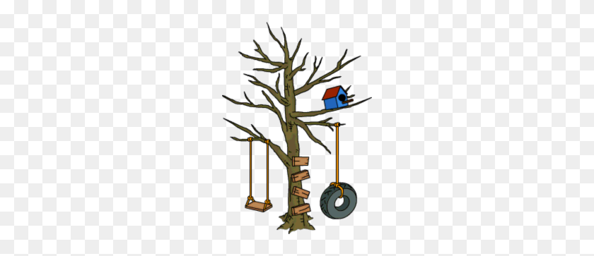 214x303 Swing Clipart Tree Swing - Halloween Tree Clipart