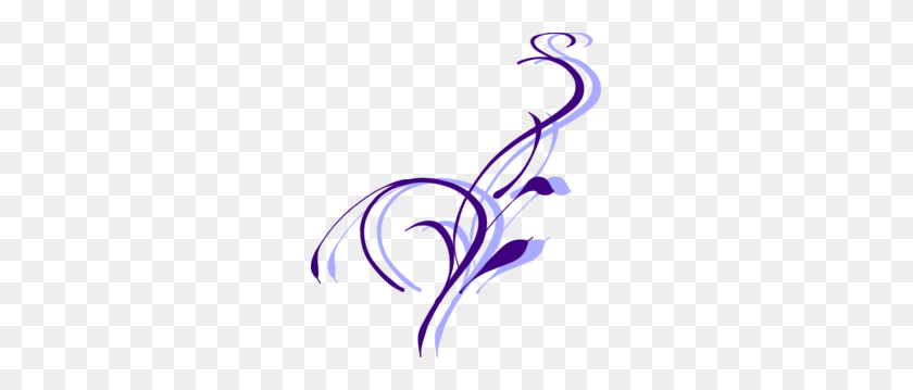 267x299 Swirl Clipart Lavender - Filigree Clip Art
