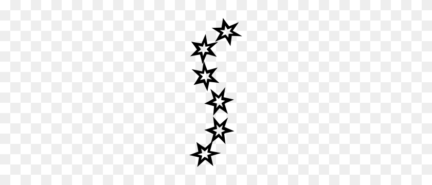 300x300 Swirl's And Stars Decorative Border Sticker - Star Border PNG