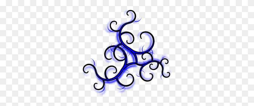 298x291 Swirls Blue Clip Art - Ursula Clipart