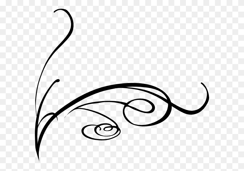 600x527 Swirly Vine Татуировки Декоративные Вихревой Картинки - Руины Клипарт