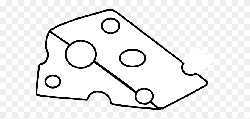 600x342 Swiss Cheese Black And White Clip Art - Pizza Slice Clipart Black And White
