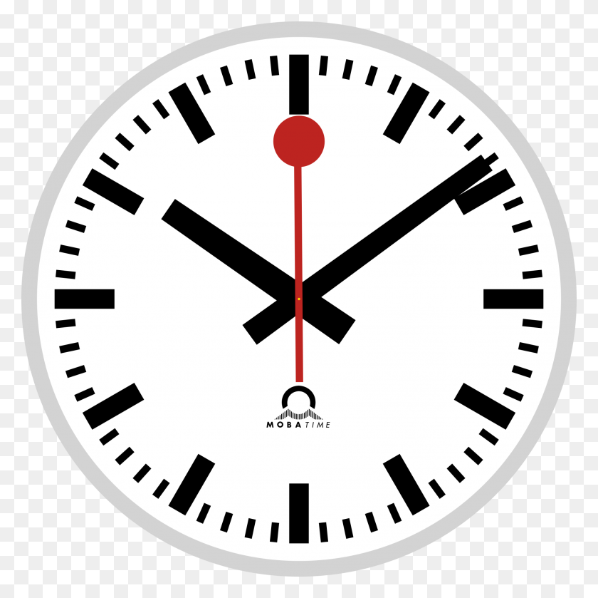 2000x2000 Swiss Railway Clock - Clock Vector PNG