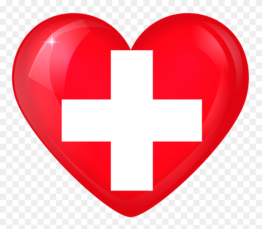 6000x5177 Большое Сердце Швейцарии - Клипарт Швейцарии