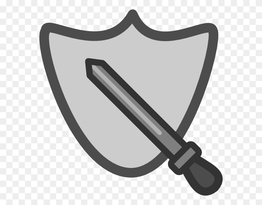 588x598 Sword And Shield Clipart Png For Web - Sword And Shield PNG