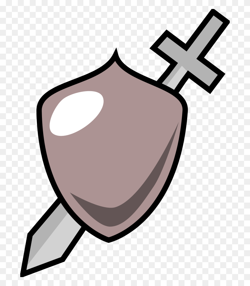 704x900 Sword And Shield Icon Png Clip Arts For Web - Shield Vector PNG