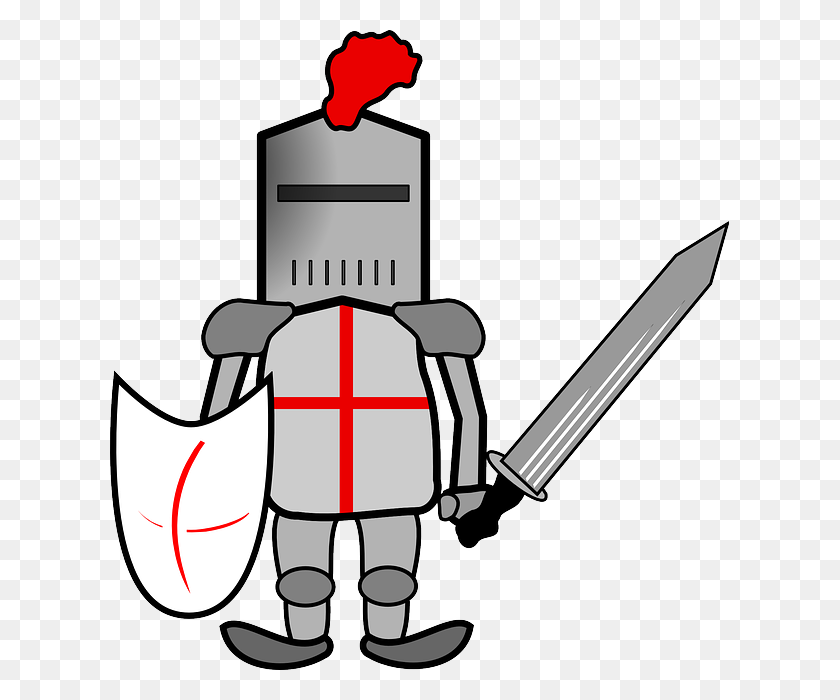619x640 Sword Clipart Crusader - Shield Clipart Free