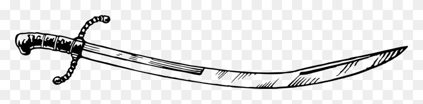 1782x340 Sword Drawing Line Art Samurai Weapon - Samurai Sword Clipart