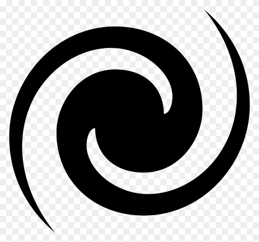 808x750 Символ Логотипа Черный И Белый Спиральная Галактика - Знак Клипарт Черный И Белый