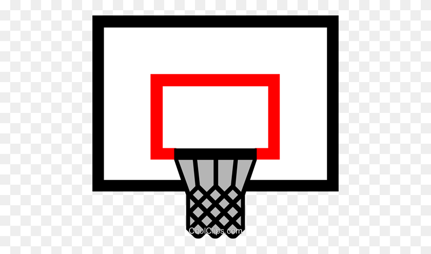 480x435 Symbol Of A Basketball Net Royalty Free Vector Clip Art - Basketball Net PNG