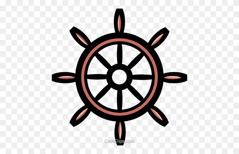 476x480 Symbol Of A Boat Wheel Royalty Free Vector Clip Art Illustration - Ship Wheel Clipart
