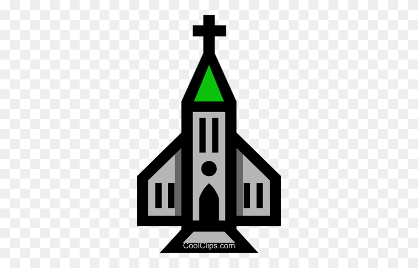 290x480 Symbol Of A Church Royalty Free Vector Clip Art Illustration - Church Steeple Clipart