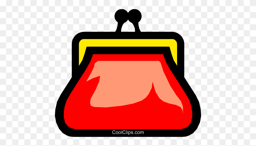 480x422 Symbol Of A Coin Purse Royalty Free Vector Clip Art Illustration - Purse Clipart