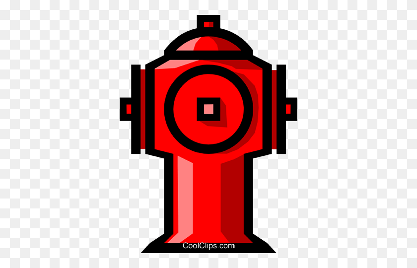 358x480 Symbol Of A Fire Hydrant Royalty Free Vector Clip Art Illustration - Fire Hydrant Clipart