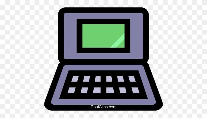 480x418 Symbol Of A Laptop Computer Royalty Free Vector Clip Art - Clipart Laptop Computer