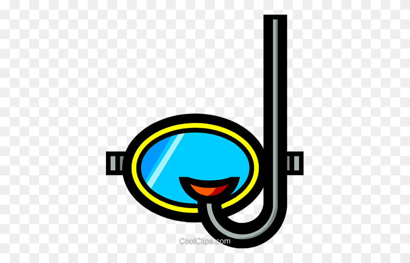 405x480 Símbolo De Una Máscara De Snorkel Imágenes Prediseñadas De Vector Libre De Regalías - Máscara De Buceo Clipart
