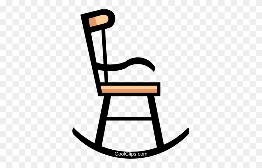 375x480 Symbol Of A Rocking Chair Royalty Free Vector Clip Art - Rocking Chair Clipart