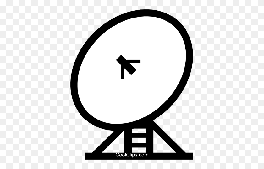 391x480 Символ Спутниковой Антенны Клипарт В Векторе - Спутниковый Клипарт