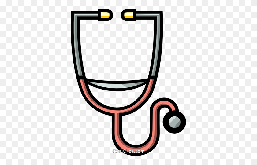 377x480 Symbol Of A Stethoscope Royalty Free Vector Clip Art Illustration - Stethoscope Pictures Free Clip Art